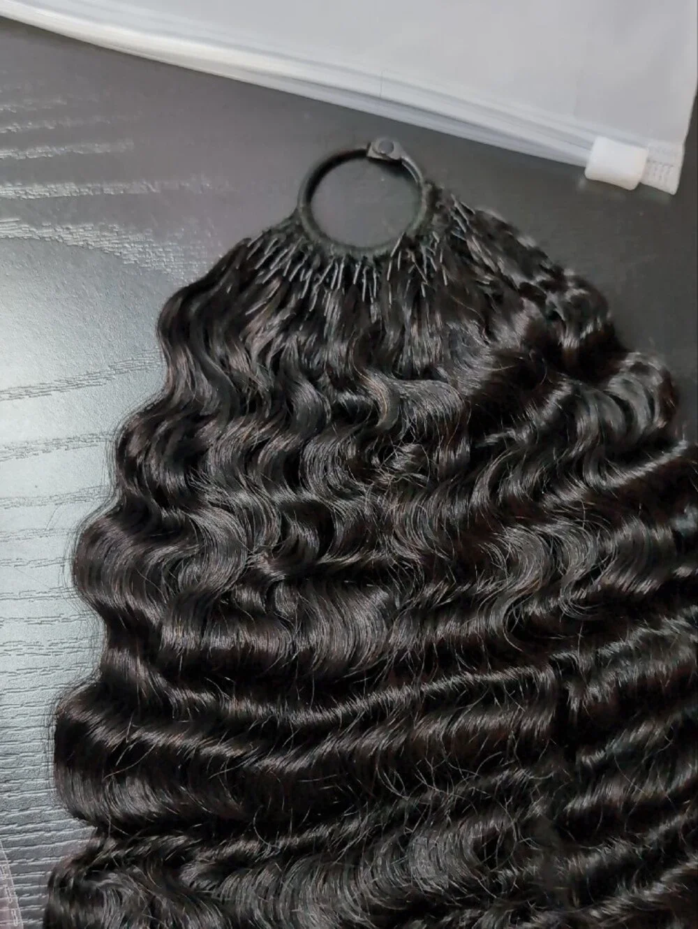 16 In 60 G 50 Strands Feather Crochet Human Hair 1B Natural Black Burmese